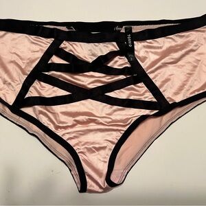 Torrid Blush and Black Crisscross “Cheeky” Panties
